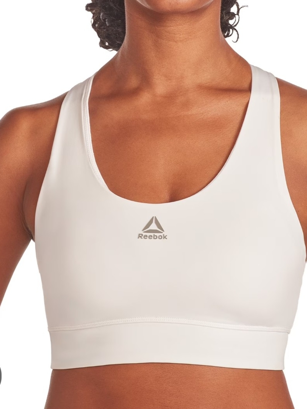 Reebok Women's Cream Sports Bra - Lightweight Support